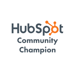 HubSpot community champion badge